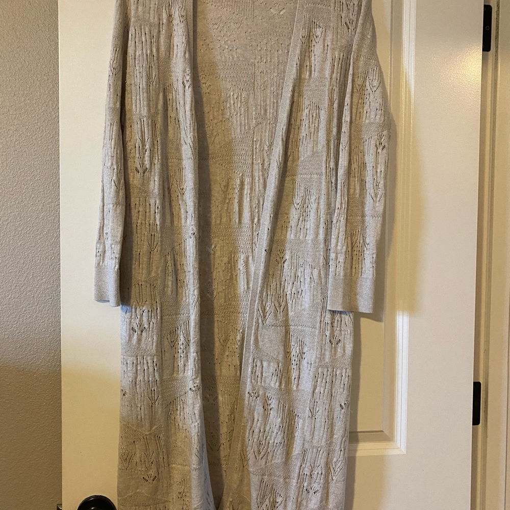 Lucky Brand Light Tan Knit Cardigan
